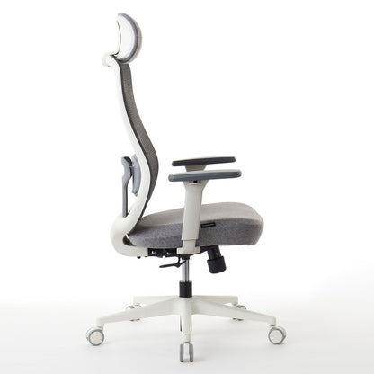 ワークチェア ROOM WORKS M2 シンプルベーシック ホワイト/グレー