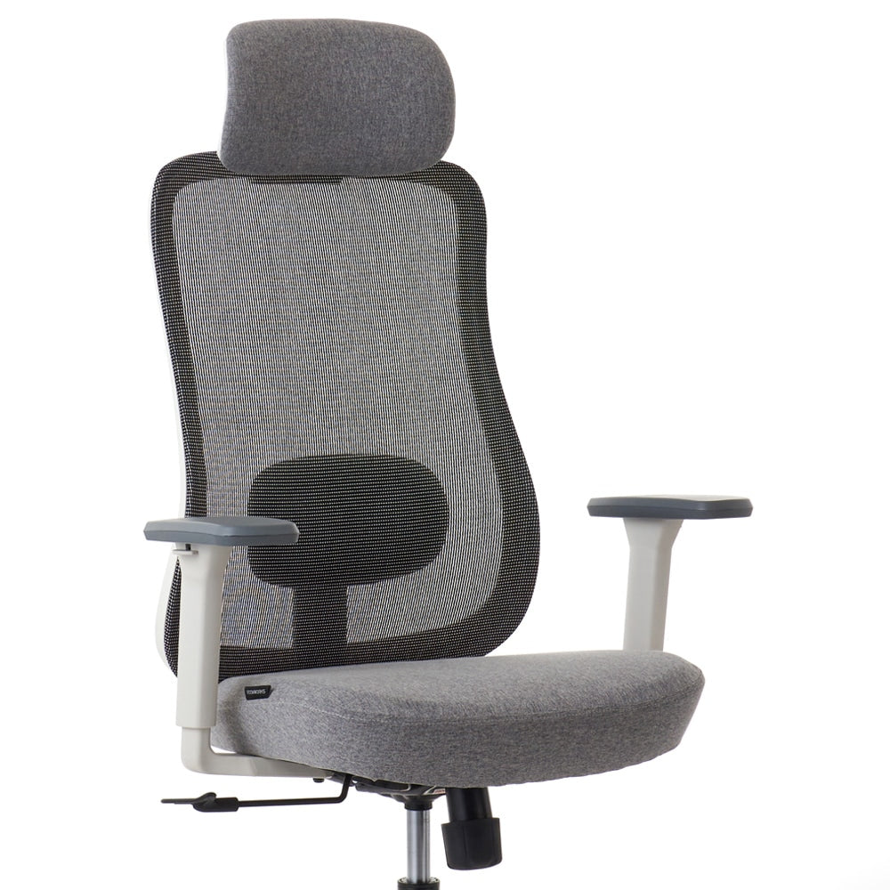 ワークチェア ROOM WORKS M2 シンプルベーシック ホワイト/グレー