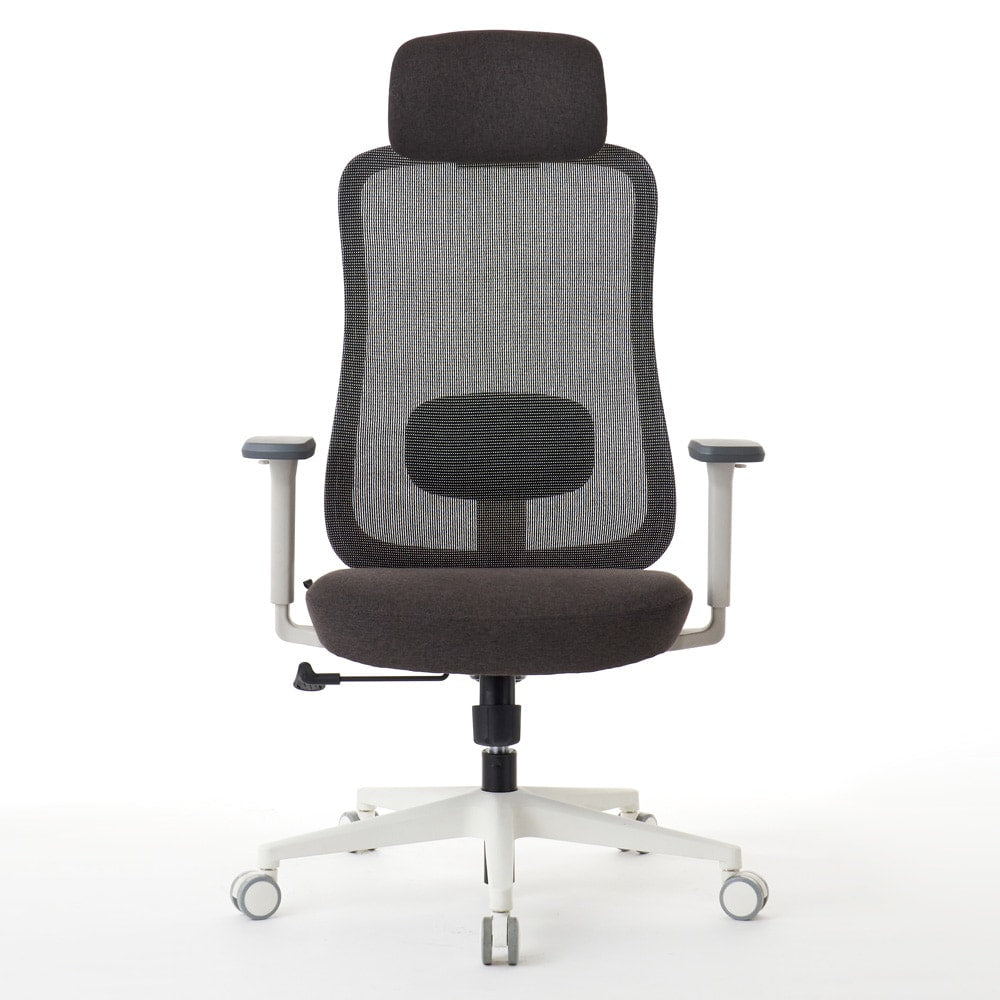 ワークチェア ROOM WORKS M2 シンプルベーシック ホワイト/ブラウン