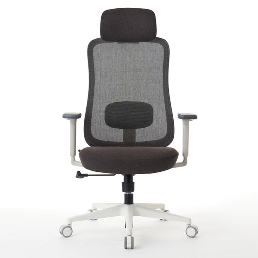 ワークチェア ROOM WORKS M2 シンプルベーシック ホワイト/ブラウン