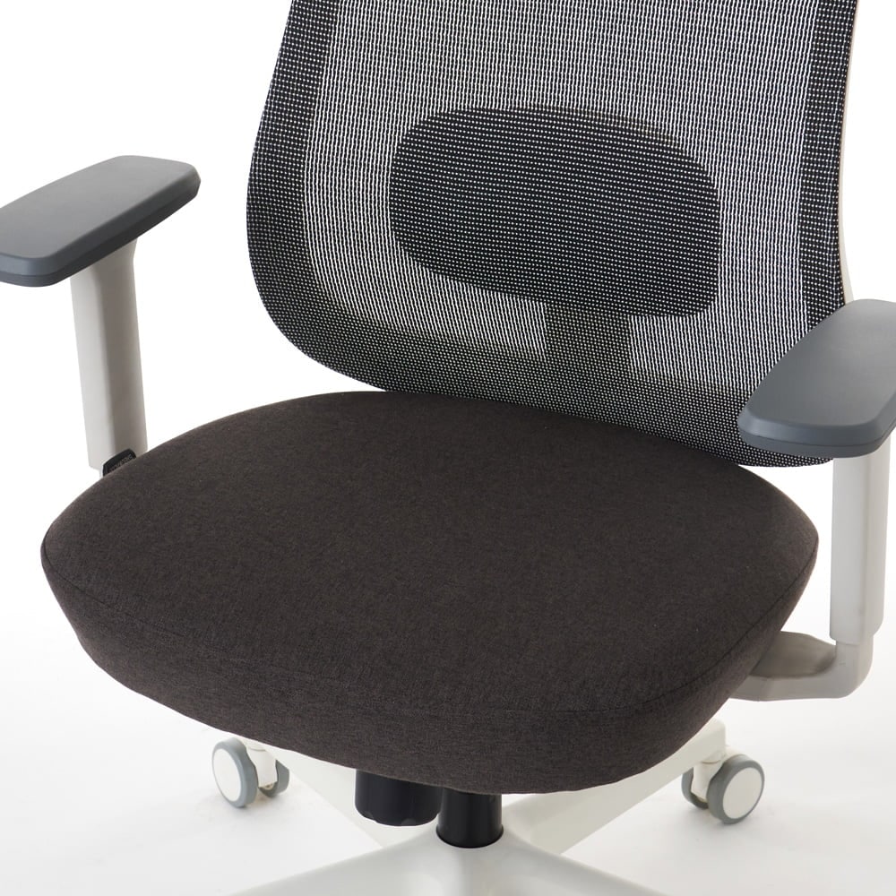 ワークチェア ROOM WORKS M2 シンプルベーシック ホワイト/ブラウン