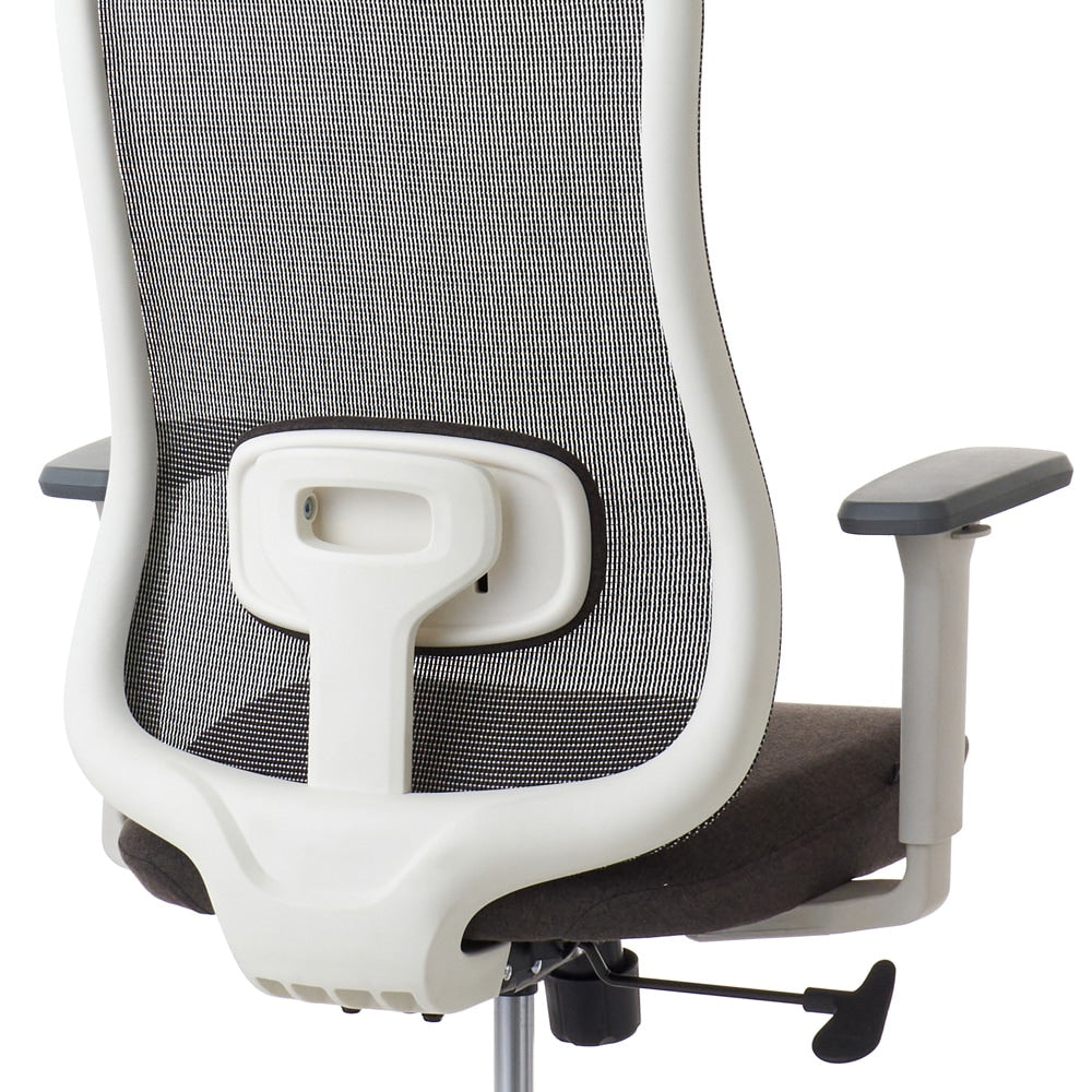 ワークチェア ROOM WORKS M2 シンプルベーシック ホワイト/ブラウン