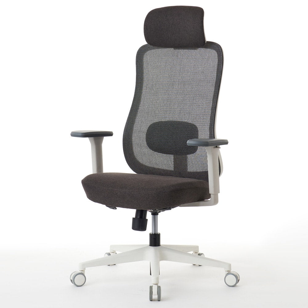 ワークチェア ROOM WORKS M2 シンプルベーシック ホワイト/ブラウン