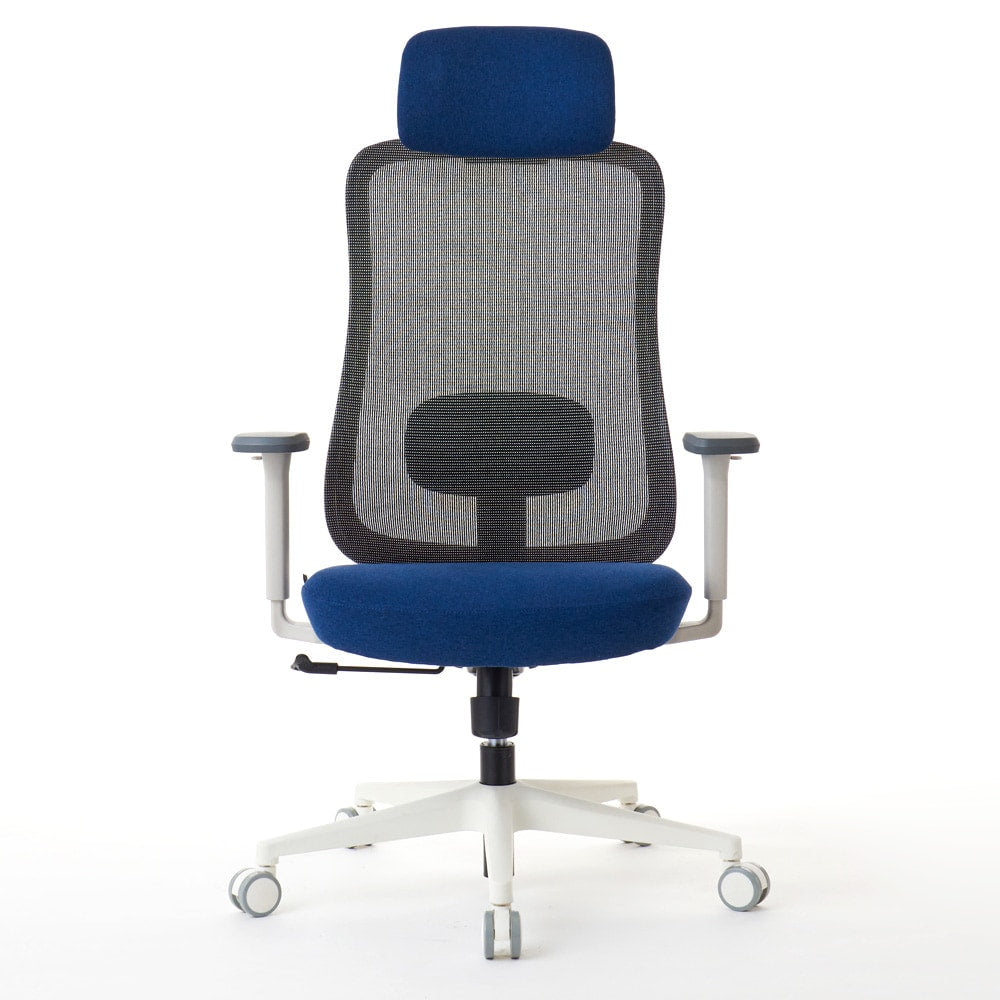 ワークチェア ROOM WORKS M2 シンプルベーシック ホワイト/ネイビー