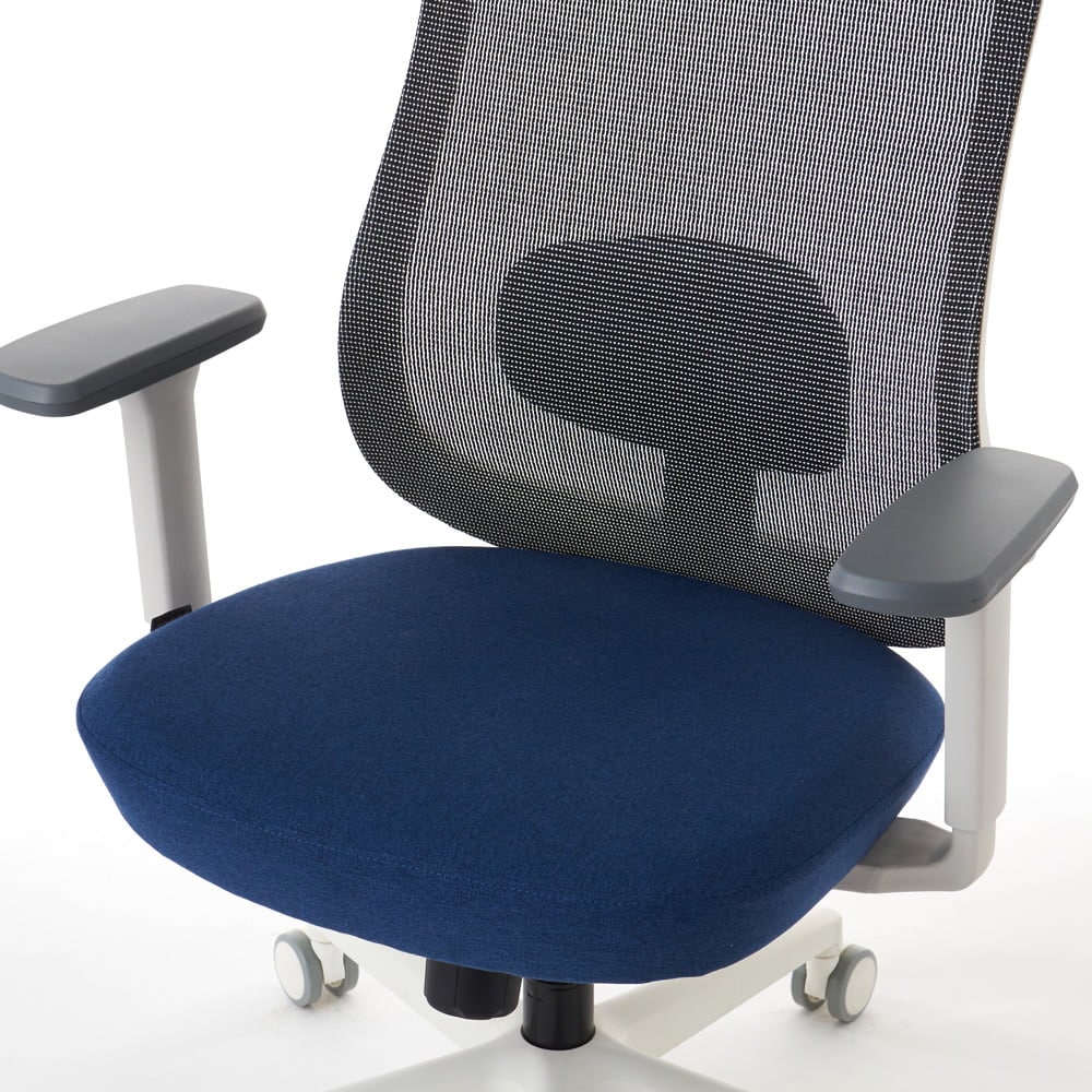 ワークチェア ROOM WORKS M2 シンプルベーシック ホワイト/ネイビー