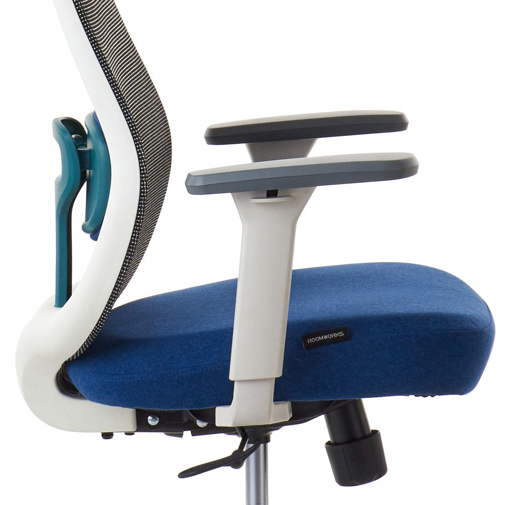 ワークチェア ROOM WORKS M2 シンプルベーシック ホワイト/ネイビー