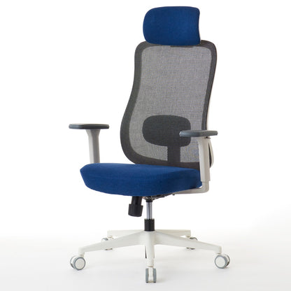 ワークチェア ROOM WORKS M2 シンプルベーシック ホワイト/ネイビー