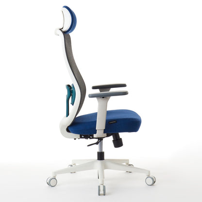 ワークチェア ROOM WORKS M2 シンプルベーシック ホワイト/ネイビー