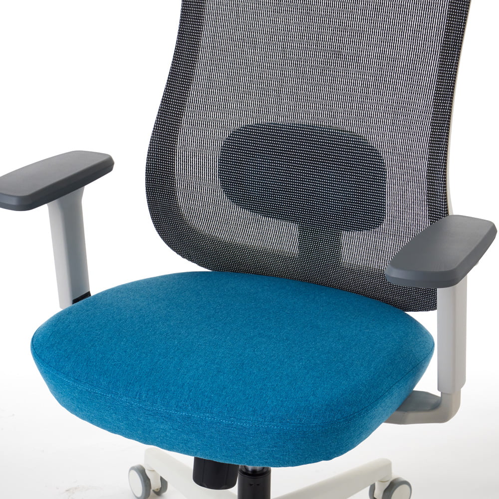 ワークチェア ROOM WORKS M2 シンプルベーシック ホワイト/エメラルド