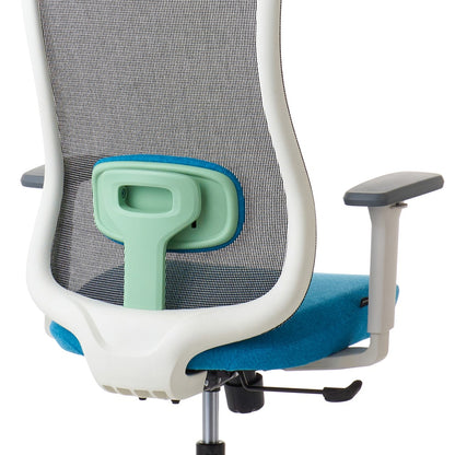 ワークチェア ROOM WORKS M2 シンプルベーシック ホワイト/エメラルド