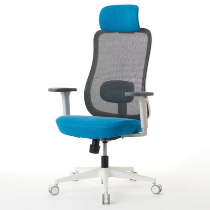 ワークチェア ROOM WORKS M2 シンプルベーシック ホワイト/エメラルド