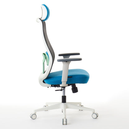 ワークチェア ROOM WORKS M2 シンプルベーシック ホワイト/エメラルド