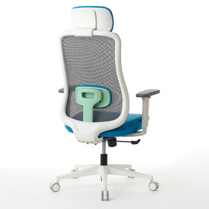 ワークチェア ROOM WORKS M2 シンプルベーシック ホワイト/エメラルド