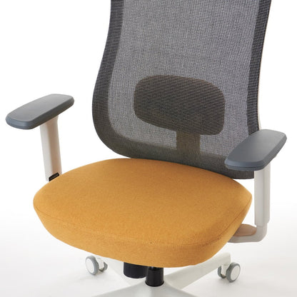 ワークチェア ROOM WORKS M2 シンプルベーシック ホワイト/イエロー