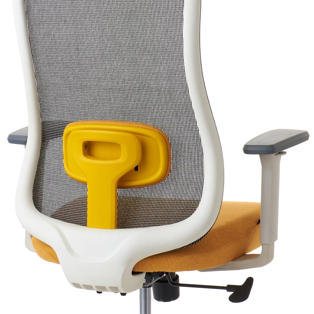 ワークチェア ROOM WORKS M2 シンプルベーシック ホワイト/イエロー