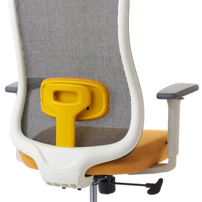 ワークチェア ROOM WORKS M2 シンプルベーシック ホワイト/イエロー