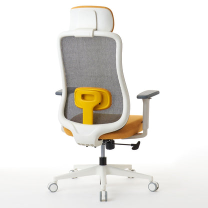 ワークチェア ROOM WORKS M2 シンプルベーシック ホワイト/イエロー