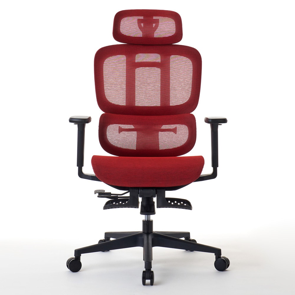 ワークチェア ROOM WORKS M5 多機能フルメッシュ レッド