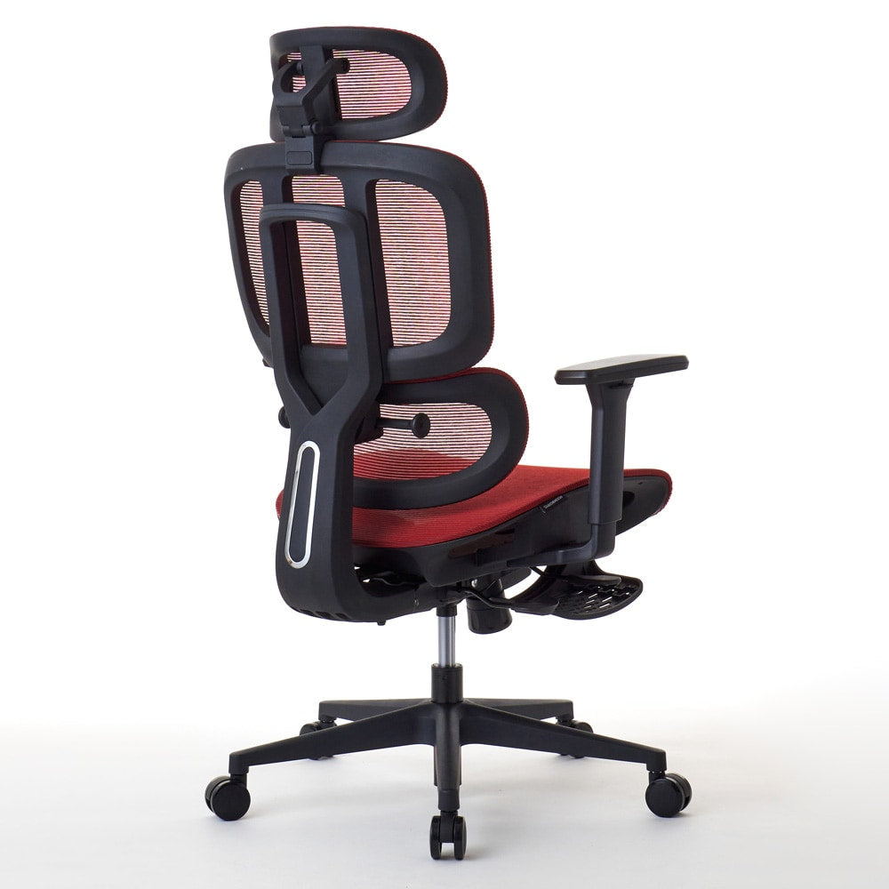 ワークチェア ROOM WORKS M5 多機能フルメッシュ レッド – MiraiSell