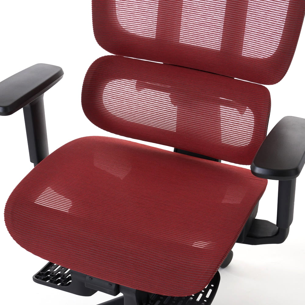 ワークチェア ROOM WORKS M5 多機能フルメッシュ レッド – MiraiSell