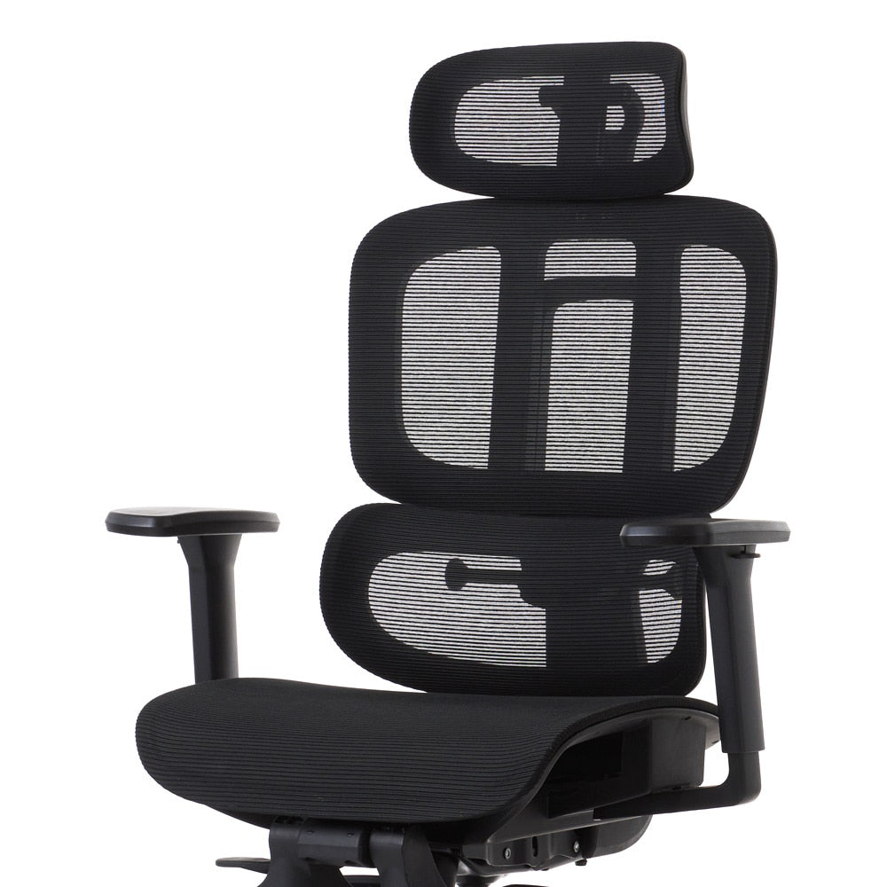 ワークチェア ROOM WORKS M6 多機能ファブリックメッシュ ブラック