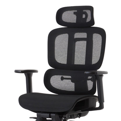 ワークチェア ROOM WORKS M6 多機能ファブリックメッシュ ブラック