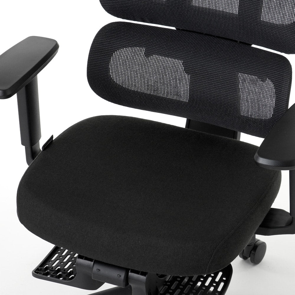 ワークチェア ROOM WORKS M6 多機能ファブリックメッシュ ブラック