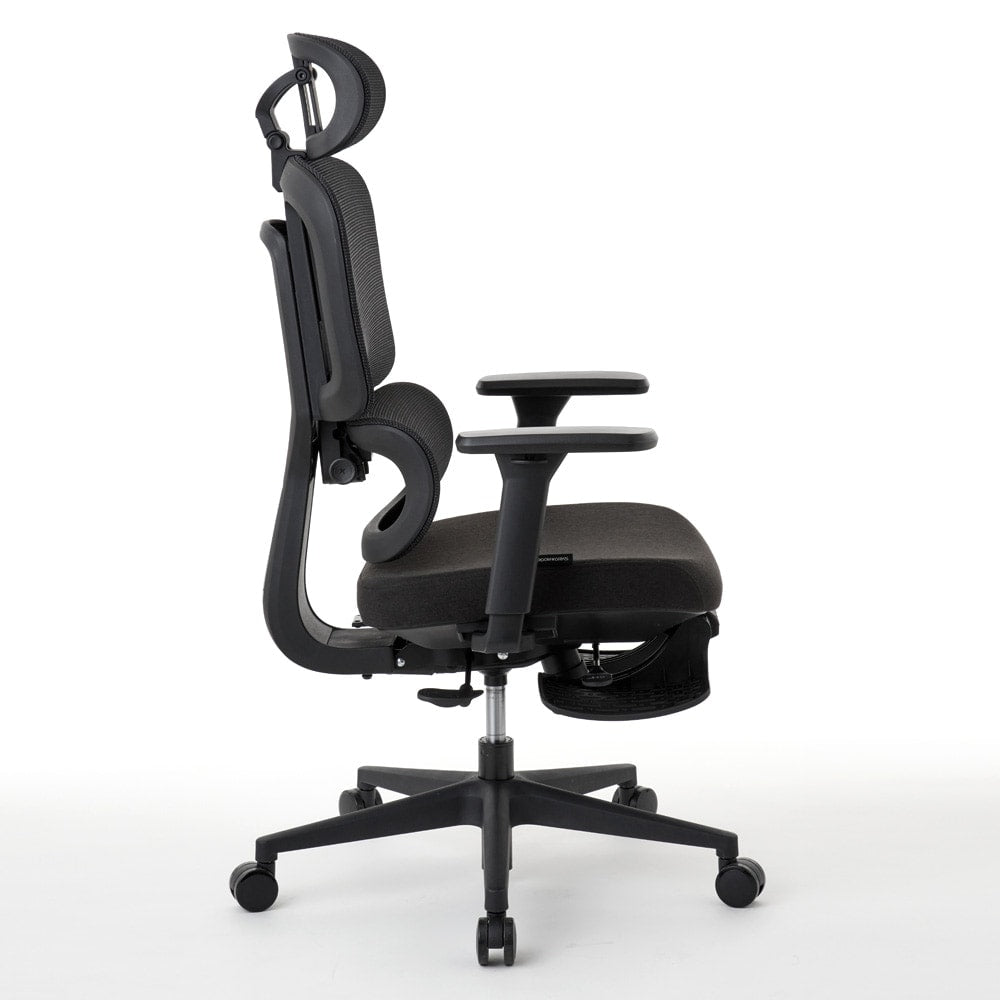 ワークチェア ROOM WORKS M6 多機能ファブリックメッシュ ブラック