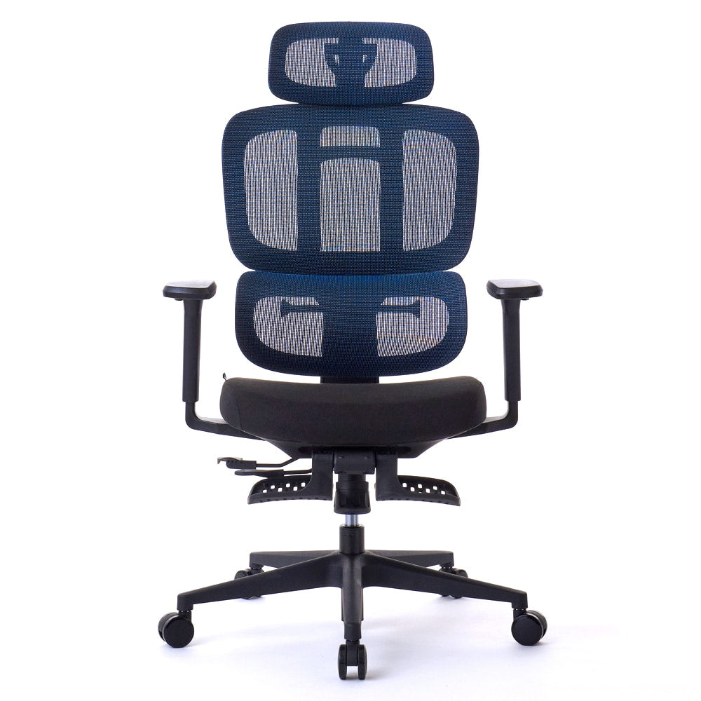 ワークチェア ROOM WORKS M6 多機能ファブリックメッシュ ブルー