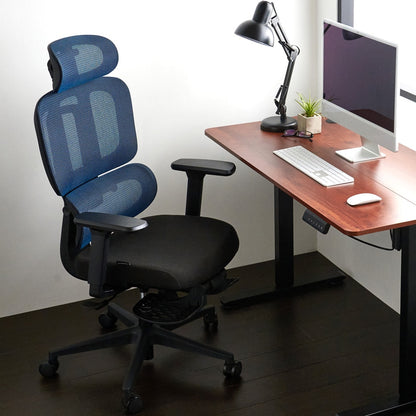 ワークチェア ROOM WORKS M6 多機能ファブリックメッシュ ブルー