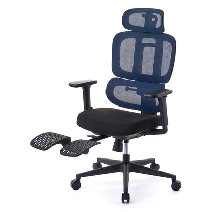 ワークチェア ROOM WORKS M6 多機能ファブリックメッシュ ブルー