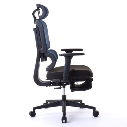 ワークチェア ROOM WORKS M6 多機能ファブリックメッシュ ブルー