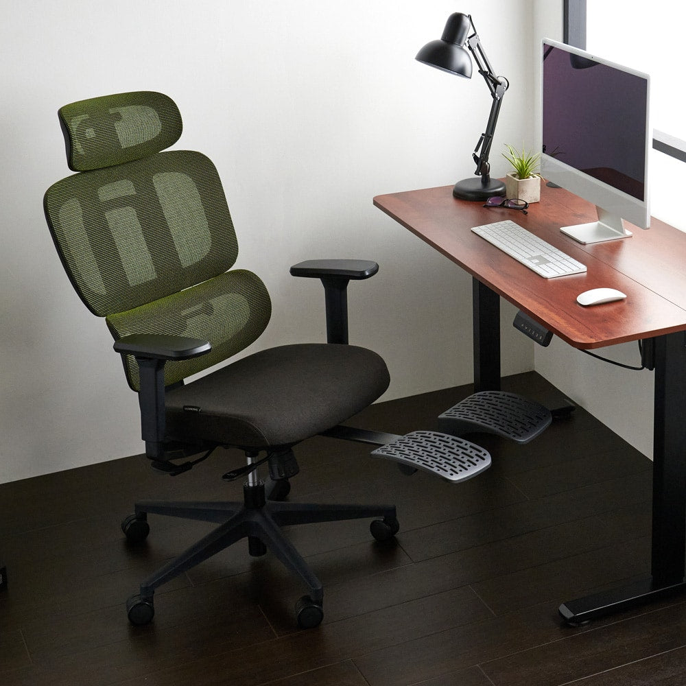 ワークチェア ROOM WORKS M6 多機能ファブリックメッシュ グリーン