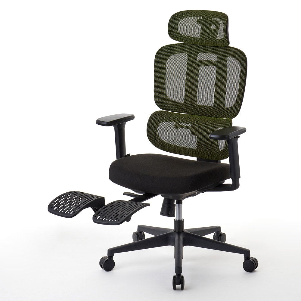 ワークチェア ROOM WORKS M6 多機能ファブリックメッシュ グリーン