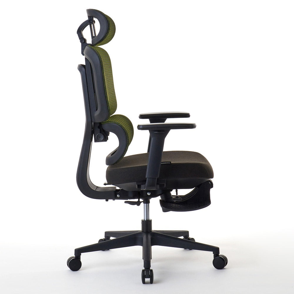 ワークチェア ROOM WORKS M6 多機能ファブリックメッシュ グリーン