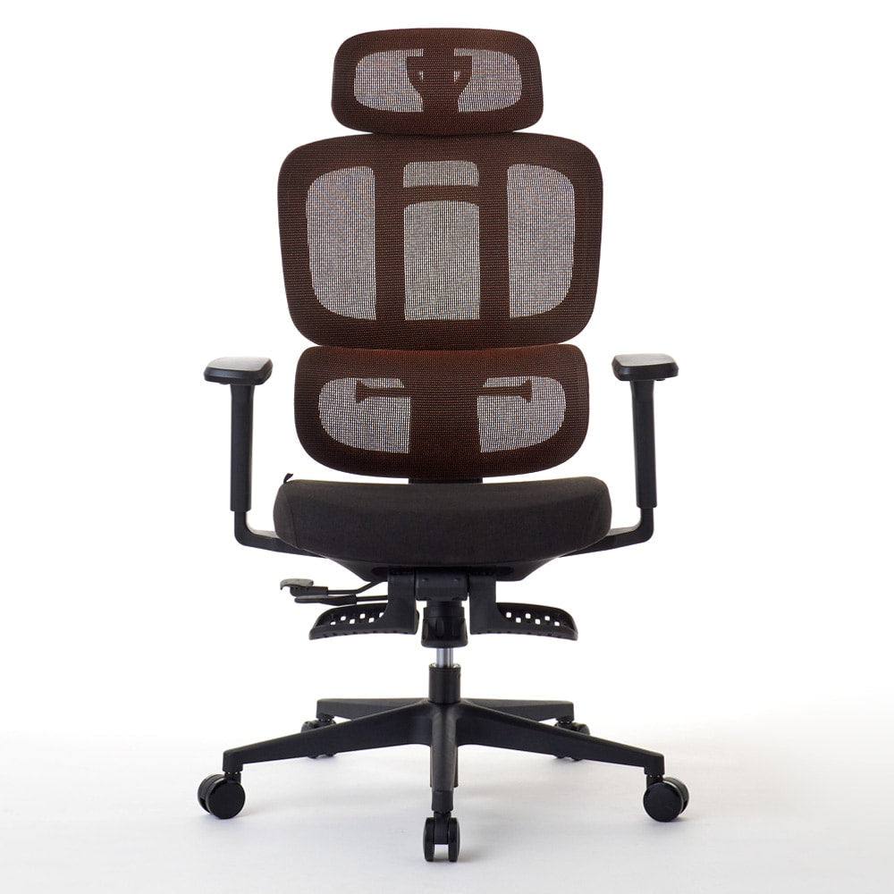 ワークチェア ROOM WORKS M6 多機能ファブリックメッシュ ブラウン