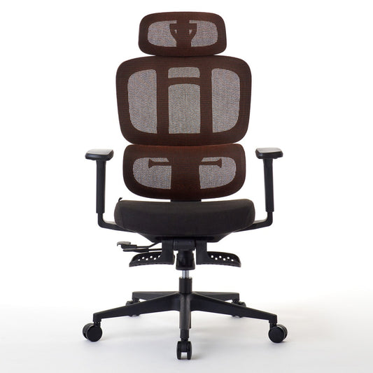 ワークチェア ROOM WORKS M6 多機能ファブリックメッシュ ブラウン