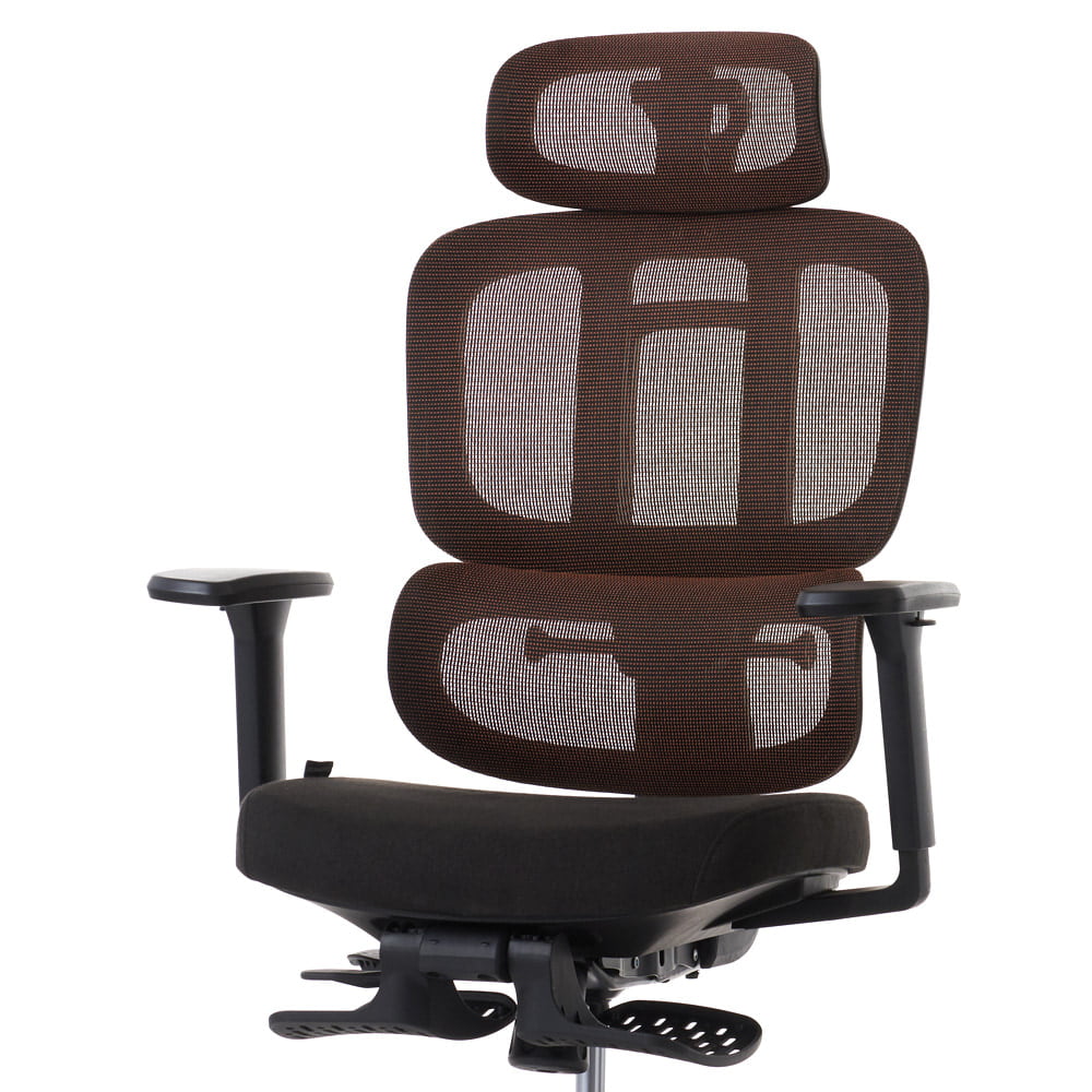 ワークチェア ROOM WORKS M6 多機能ファブリックメッシュ ブラウン