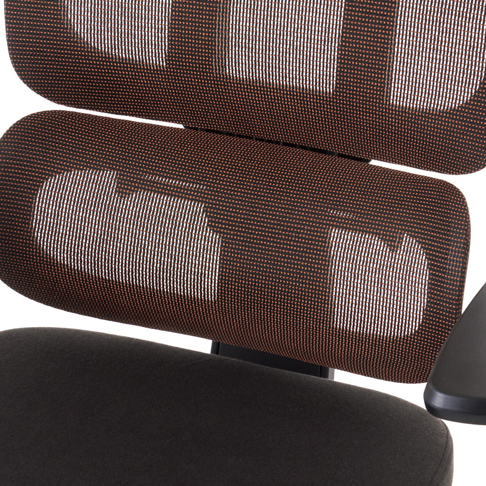 ワークチェア ROOM WORKS M6 多機能ファブリックメッシュ ブラウン