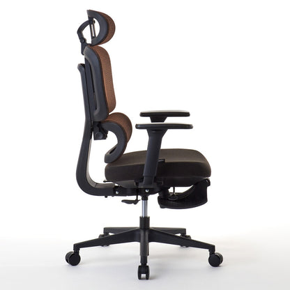 ワークチェア ROOM WORKS M6 多機能ファブリックメッシュ ブラウン