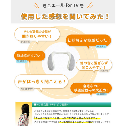 ワイヤレスネックスピーカー きこエール for TV KE-NS1LG – MiraiSell ワイヤレスネックスピーカー きこエール for TV KE-NS1LG – MiraiSell