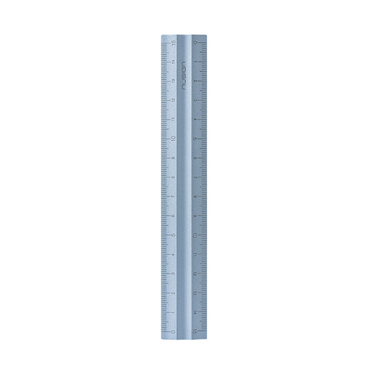 アルミ製定規 ブルー 15cm