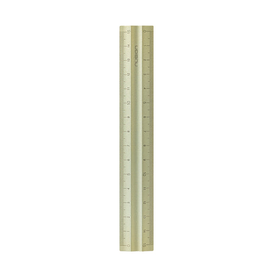 アルミ製定規 グリーン 15cm