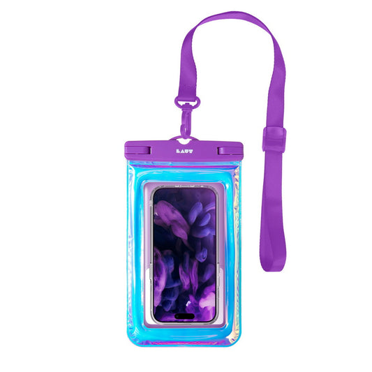 防水 スマートフォンバッグ ネックストラップ付き LAUT POP AQUA waterpoof bag ホロ