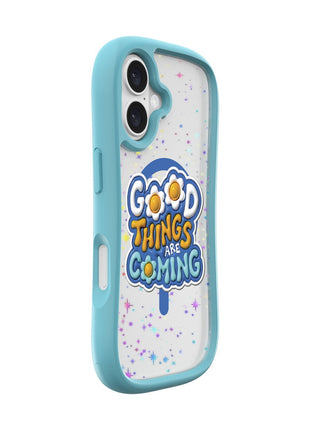 iPhone 16ケース POP LOVIE クールブルー