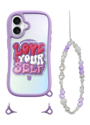 iPhone 16ケース POP LOVIE ラブリーパープル