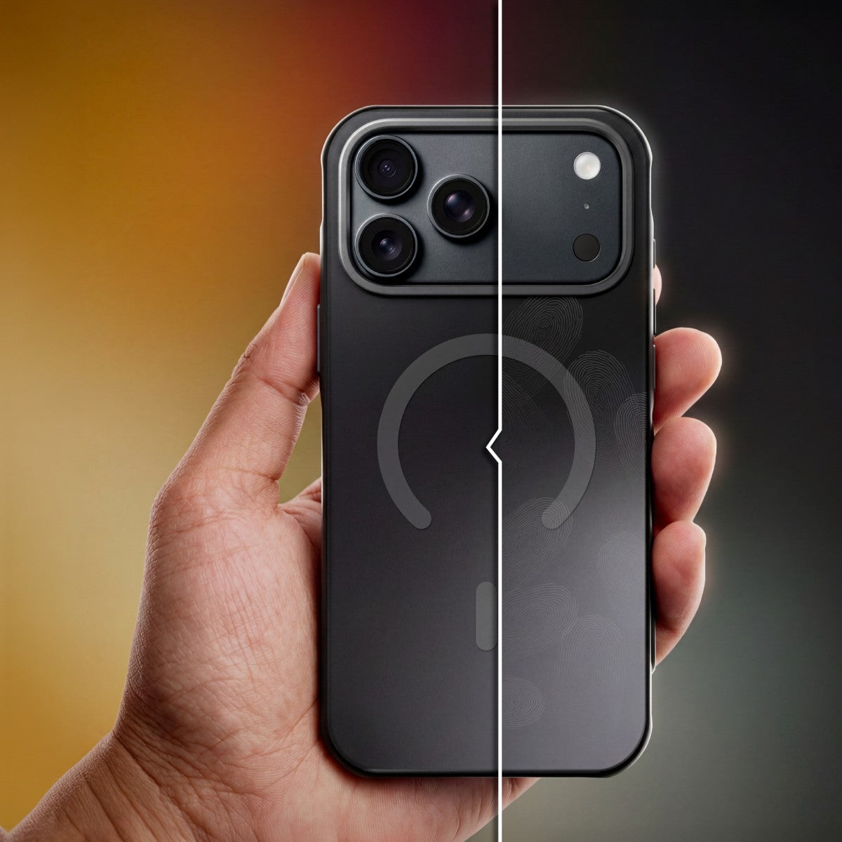 iPhone 18 Pro Max/17 Pro Maxケース HUEX WAVE ミッドナイトシルバー
