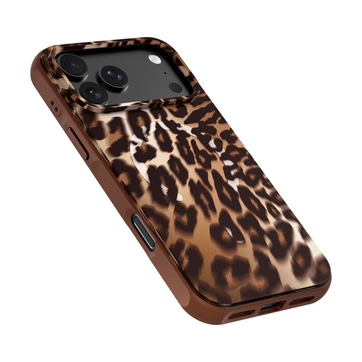 iPhone 18 Pro Max/17 Pro Maxケース HUEX WAVE モカレオパード