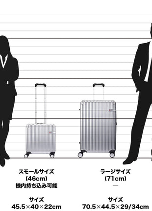 スーツケース Lサイズ 一週間以上 71cm SOGLIO(ソーリオ) バニラホワイト 【内装アップグレード版】