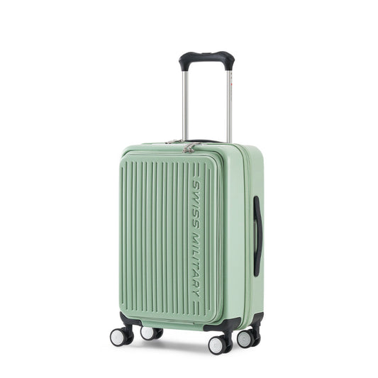 【7/9発売】AVENTURA〔アベンチュラ〕スーツケース 55cm Sサイズ（機内持込可）/33L/フロントオープン/TSロック/USB充電ポート/スーツケースカバー・ネームタグ付/ペールミント